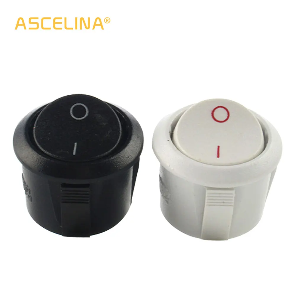 10Ps Round buttons switch Two feet step Switches wall switches light