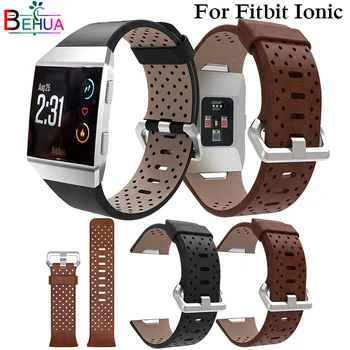 

Replacement Sport Band For Fitbit Ionic Perforated Leather Accessory Band Bracelet Watchband High quality wristband Watch band
