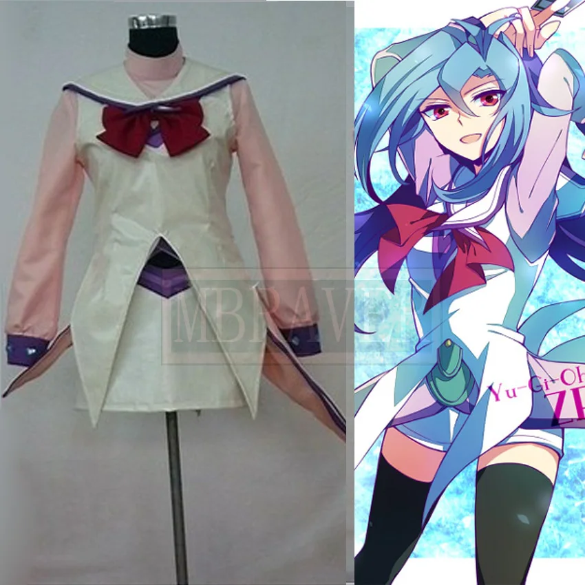 Yu-Gi-Oh Zexal Kamishiro Rio Rio Kastle Uniform Cosplay Costume Dress Skirt Spedizione Gratuita