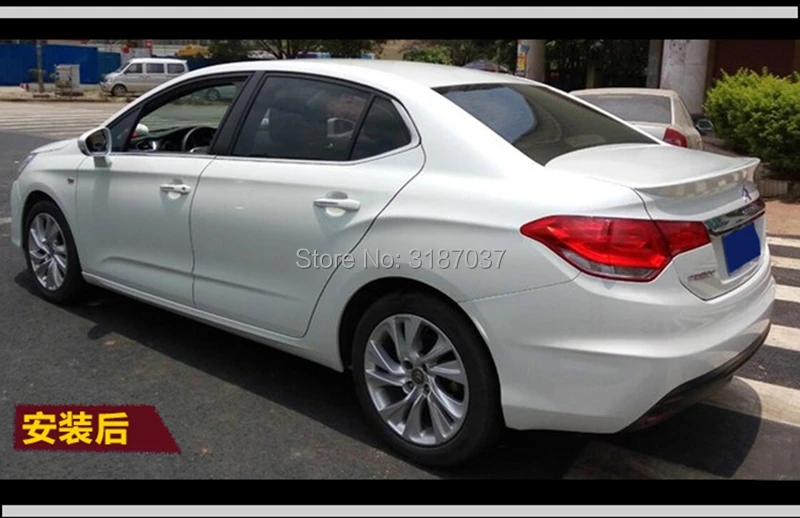 Спойлер для Citroen C4L 2014 2016 из АБС пластика Неокрашенный чехол багажника заднего
