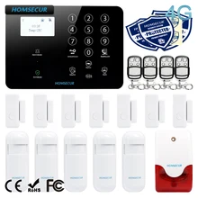 Homsecur беспроводный и проводной 4G/3g/gsm, ЖК-дисплей домашняя охранная сигнализация+ Сенсорная клавиатура GA01-4G-B