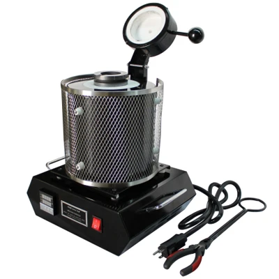 

3kg Melting Furnace with Five High purity Graphit Crucible One Heating Coil Five Creamic Stir Rod One Steel Trough Crucible Tong
