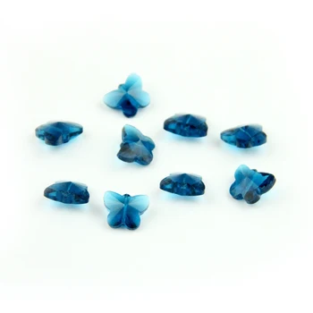 

14mm 1000pcs Blue Zircon Crystal Middle Hole Mini Butterfly Bead For DIY Wedding Decoration Big Promotion