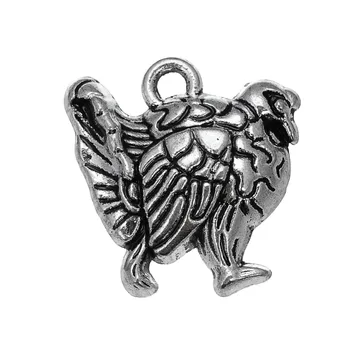 

my shape 20pcs Hand-made one side Turkey Animal Accessory Charm Jewelry