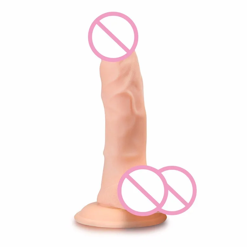 New 6.1 Inch Dildo Realistic, Super Soft Silicone Penis Strapon Strong Suction Cup Dick, Sex Toys for Woman, Sex Products