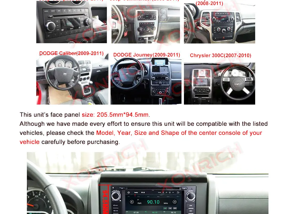 Clearance Autoradio 1 Din Android Car Stereo DVD Player For Jeep Grand Cherokee Chrysler 300C Compass Patriot Dodge Sebring GPS Navi 9
