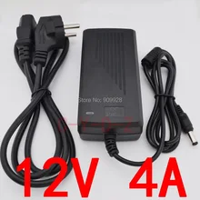 Высококачественный DC 12 V 4A адаптер питания 48 W адаптер 50 шт. лот для Светодиодный CCTV US EU UK AU plug