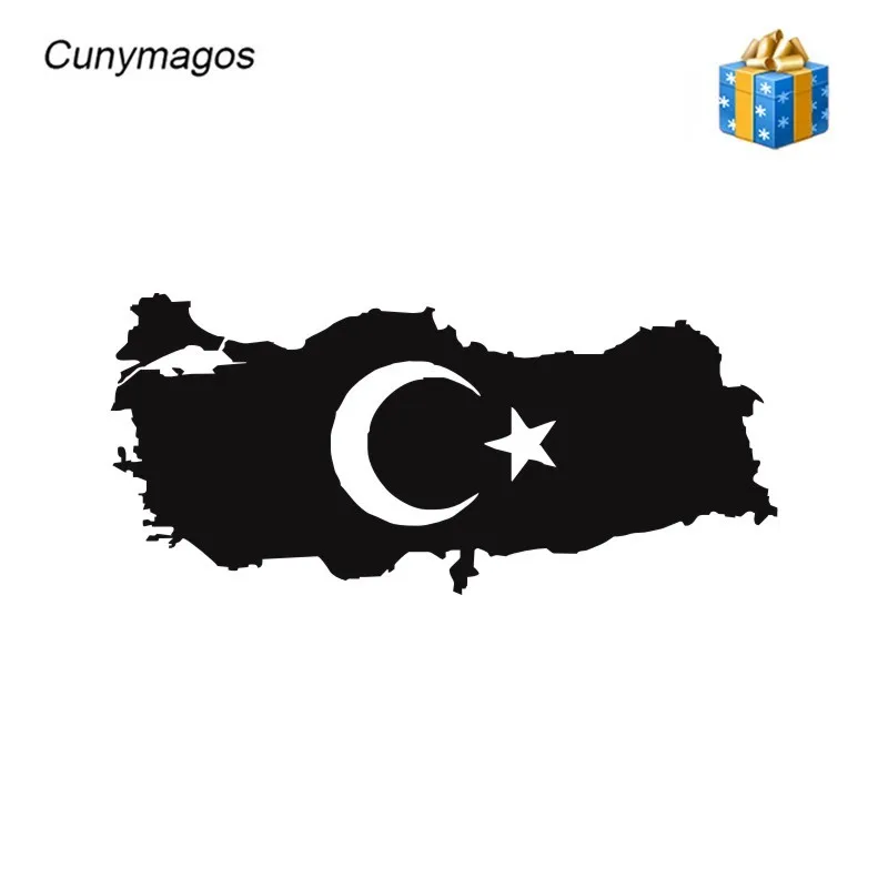 Cunymagos карта Турции флаг страны модные наклейки виниловая наклейка для украшения