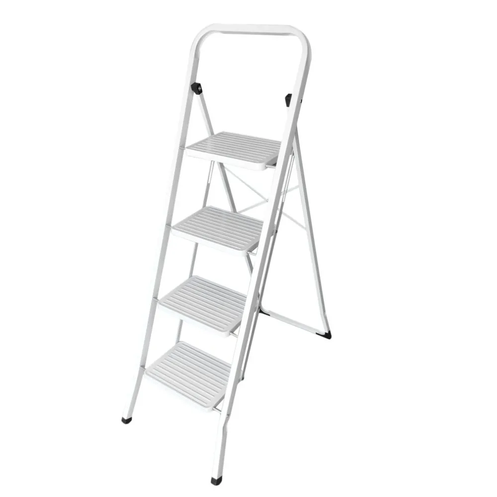 

4 Layers Folding Replacement Step Ladder White Multipurpose Non Slipping Foot Ladder Home Ladder Sturdy tools