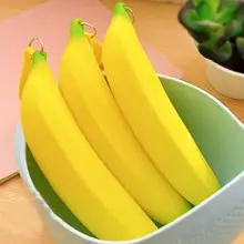 Спальное место#5001 Милые силиконовые банан на ремешке на молнии Кошельки для монет многофункциональные кошельки