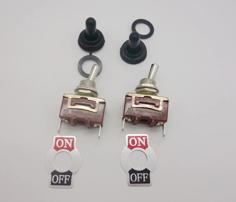 LOT OF 2PCS 2 PIN ON OFF Toggle Switch 15A 250V Plug in Termianls ...