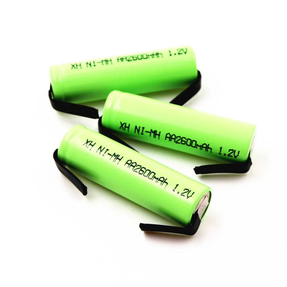 Большая емкость AA Ni MH аккумуляторная батарея 2600 mAh 1 2 V с пятно сварочное