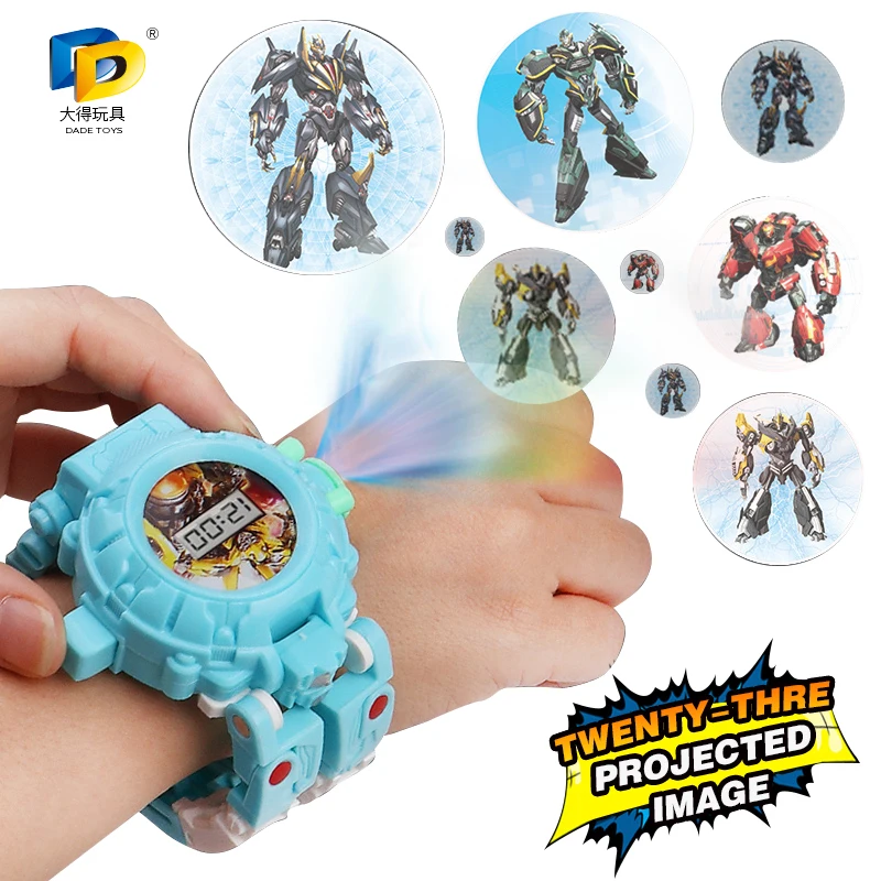 

Electronic Deformable Projectable Sport Watch Transformation Robot Toys Children Watch Intelligence Development Educational Toys