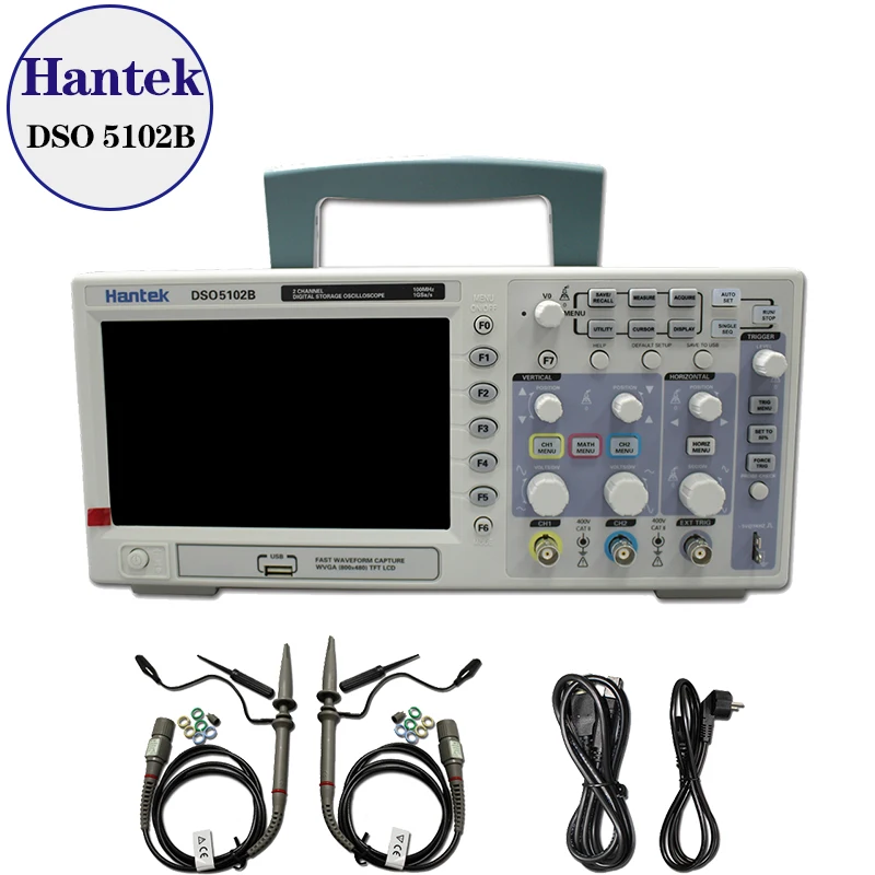 

Hantek DSO5102B Digital storage oscilloscope 100MHz 1GSa/s better than ADS1102CAL+