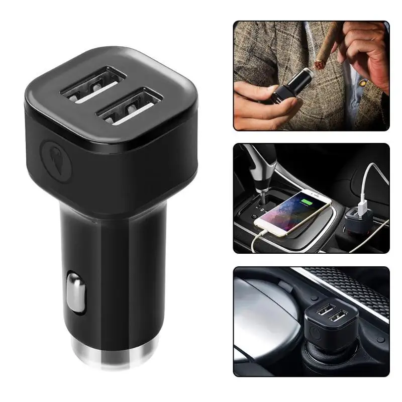 Многофункциональный 2 в 1 двойной USB зарядное устройство+ прикуриватель автомобильное зарядное устройство Быстрая Зарядка адаптер для iPhone iPad