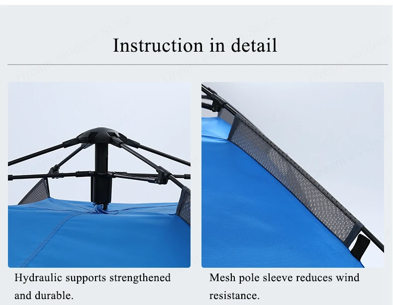 Кемпинговая палатка большое пространство двойной слой 3-4 человек палатки гидравлический автоматический Водонепроницаемый 4 сезона Открытый семейный пляж Пешие прогулки палатки