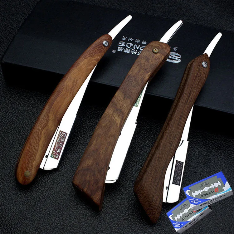 

Razor Holder Wood Handle Blade Holder Tools Manual Razor Holder Facial Hair Eyebrow Beard Traditional Tools
