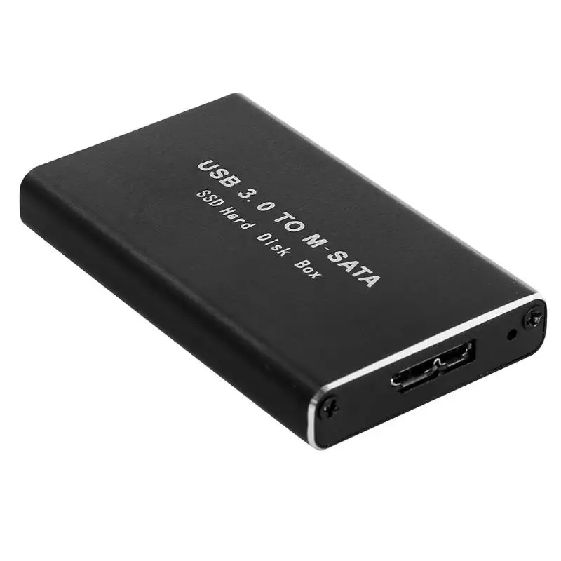 External Hard Drive Case mSATA To USB 3.0 SSD Enclosure mini SATA External HD Hard Drive Disk Box Storage Case Adapter for KingSpec mSATA SSD 30X50mm