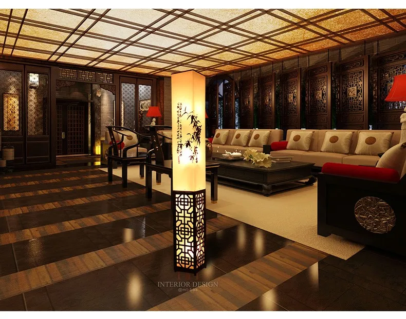 Высококачественный креативный современный классический китайский стиль торшер для учебы лампа прикроватная ламповая деревянная торшер