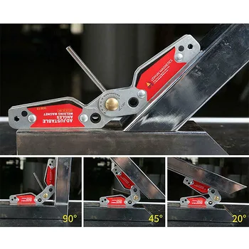 

Magnetic Welding Holder Adjustable Angles 20-200 Magnets Angle Clamp Locator Tools with Hex Wrench JDH99