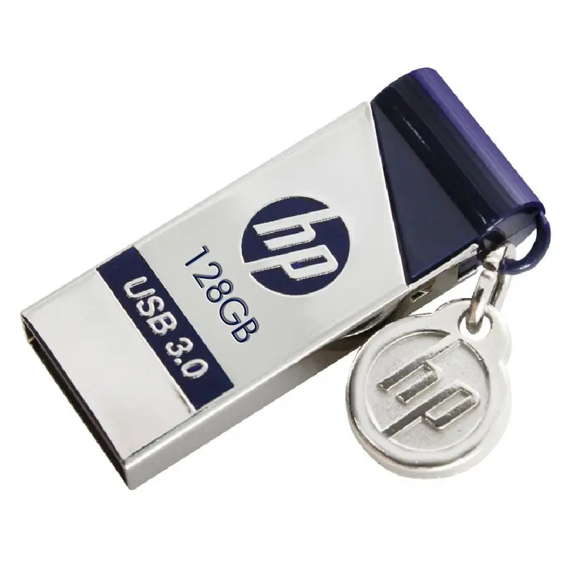 hp USB флеш-накопитель, USB 3,0, 16 ГБ, 32 ГБ, 64 ГБ, 128 ГБ, Cle, USB3.0, металлический бизнес-диск, на ключ, карта памяти, новая флешка, 128 ГБ