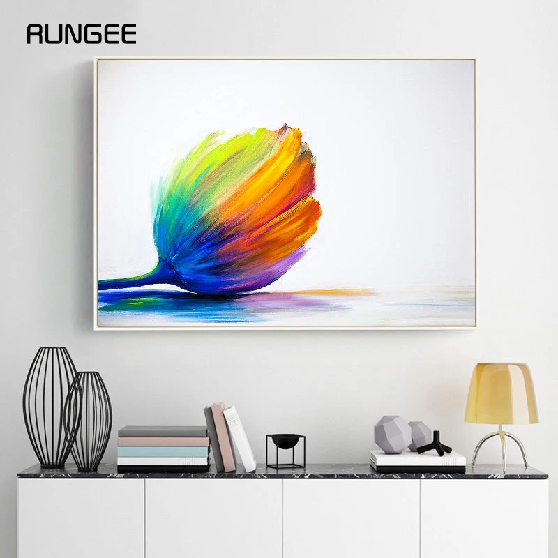 

100% Hand Painted Abstract Color Bud Art Painting On Canvas Wall Art Wall Adornment Pictures Painting For Live Room Home Decor