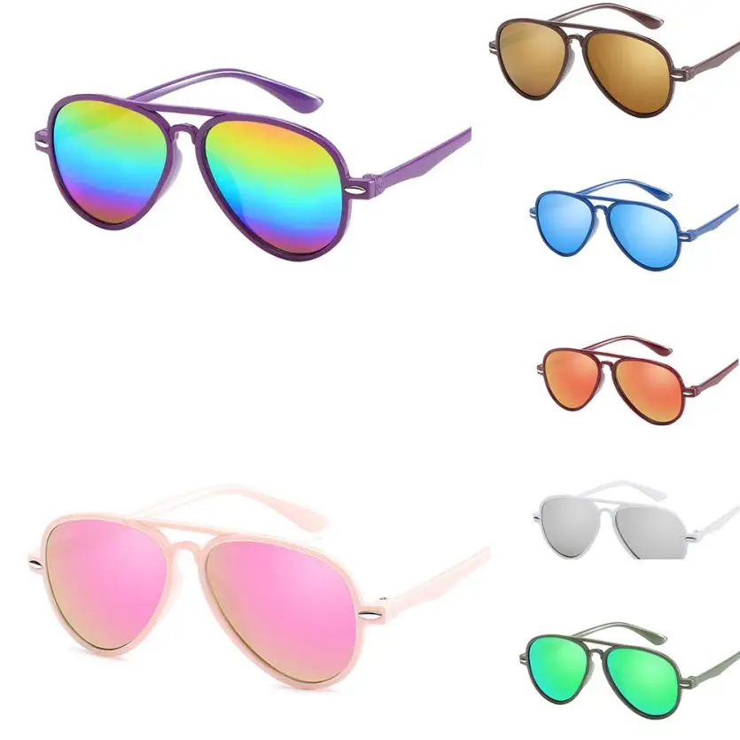 

MUQGEW Kids polarized Retro Anti-UV Cat Eye Color Film Goggles New Cool Baby Boy Girls Summer Children accessories #TX4