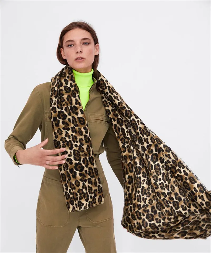 Ladies Leopard Print Scarf Shawl Pashmina Stole Blanket Wrap Animal Scarves