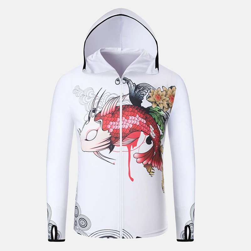 

New Outdoor Ultra-Light Hooded Fishing Clothings Quick Dry Sun Protection Fishing Shirts Anti-UV Camping Cycling Fishing Clothes