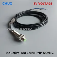Inductive Proximity Sensors 5VDC PNP M8 1mm Detenct Distance NO/NC 3 wires Flush Type Cylinder Type Motion Sensor Switch Inductive Proximity Sensors 5VDC PNP M8 1mm Detenct Distance NO/NC 3 wires Flush Type Cylinder Type Motion Sensor Switch