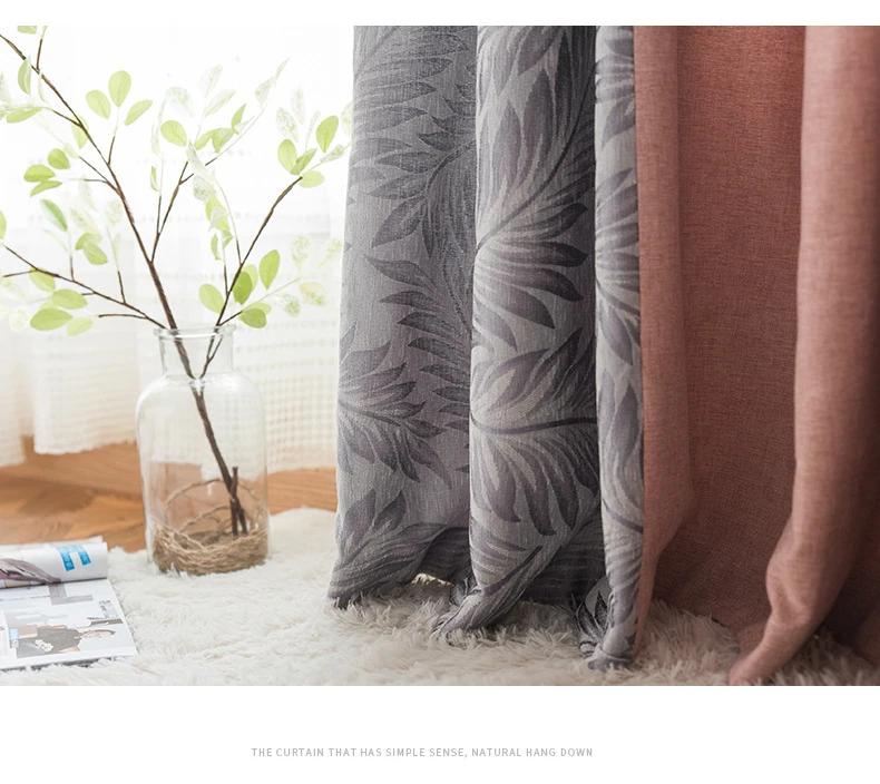 Excellent Solid Color Faux Linen Blackout Curtains for Living Room Modern Curtains for Bedroom Window Curtains kitchen Curtains Blinds 23