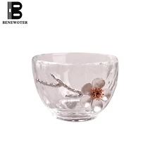 Креативная термостойкая прозрачная чайная чашка ча хай китайский чайный набор кунг-фу Мастер чашка маленькая чайная чаша ручной работы чайная посуда для напитков