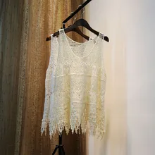 Hollow Out Sleeveless Tops Women 2017 Summer Fashion White Color Shirts Blouses Woman Blouse Tops Female