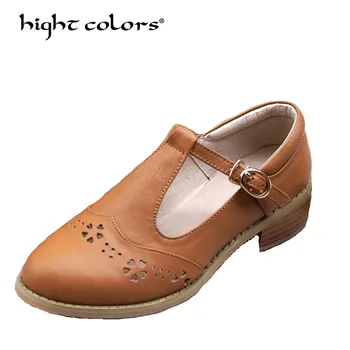 

Plus Size 32-40 Women Spring Autumn High Heels Shoes Woman Fashion T Strap Pumps Lady Daily Work Dress Footwear hc013