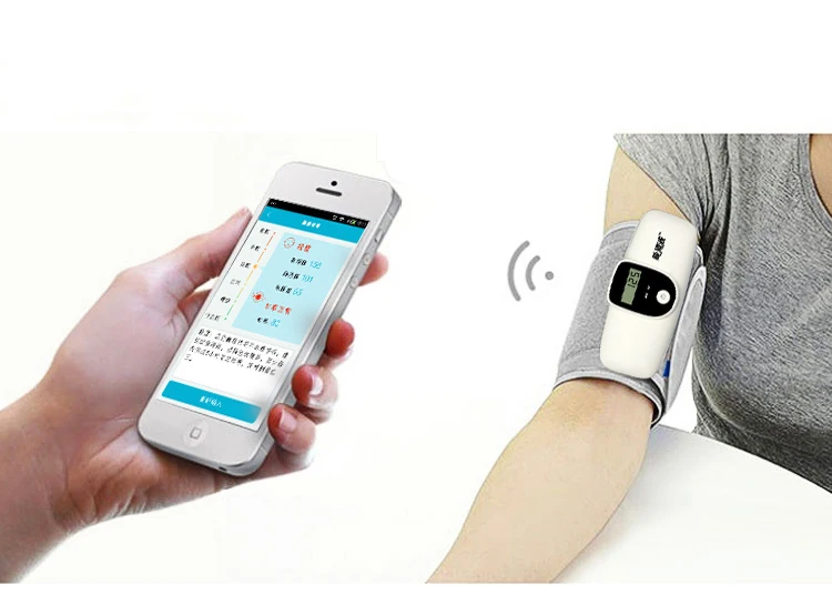 

Wireless use for phone APP Voice Broadcast Bluetooth Handhold Digital Upper Arm Blood Pressure Monitor Recording Data English