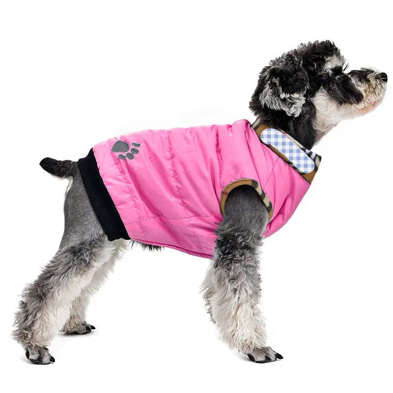 PWAZRoad одежда для кошки собаки зимняя одежда Большая одежда для собак теплое пальто подходящий материал Размер XS/M/XL 5 цветов