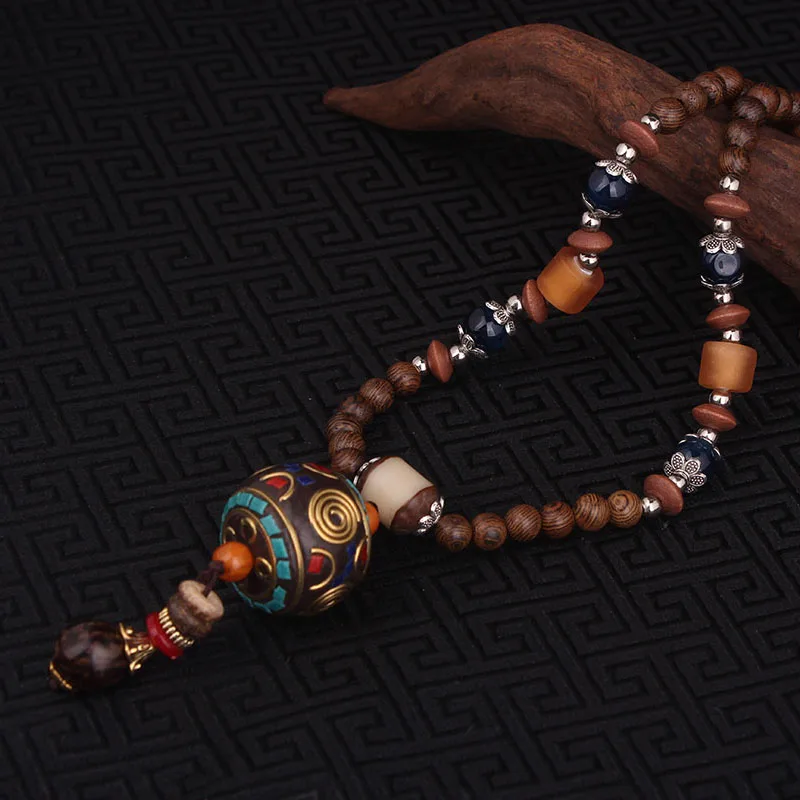 Модное ожерелье evade peace в золотистой оплетке винтажное непальское винтажные