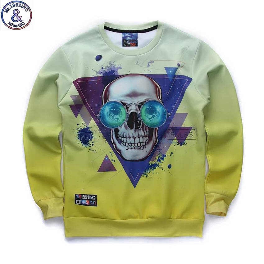 

Mr.1991 brand newest listing 3D skull head printed hoodies boys teens Spring Autumn thin sweatshirts big kids sweatshirts W12