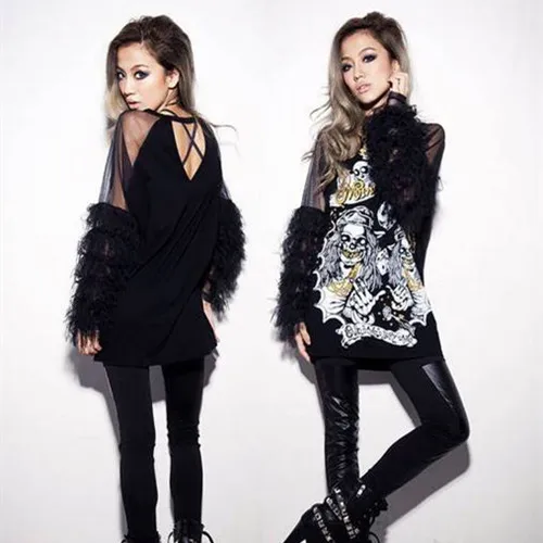 style rock femme 2015 mode style rock t shirt femmes club dentelle style rock femme 2015 mode style rock t shirt femmes club dentelle