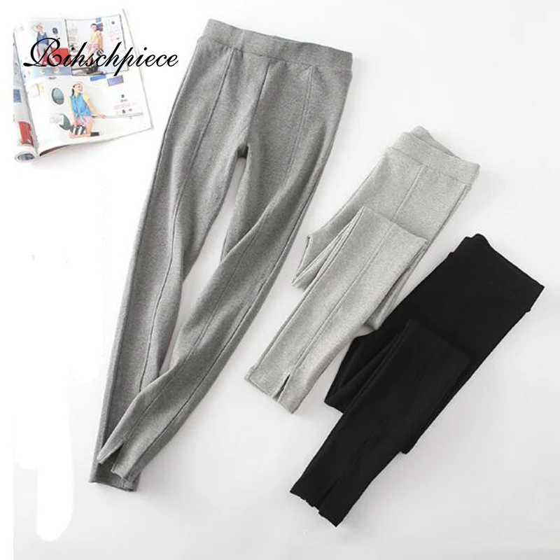 

Rihschpiece Cotton Leggings Women High Waist Stretch Legging Gothic Black Christmas Leggins Slim Pants RZF1537