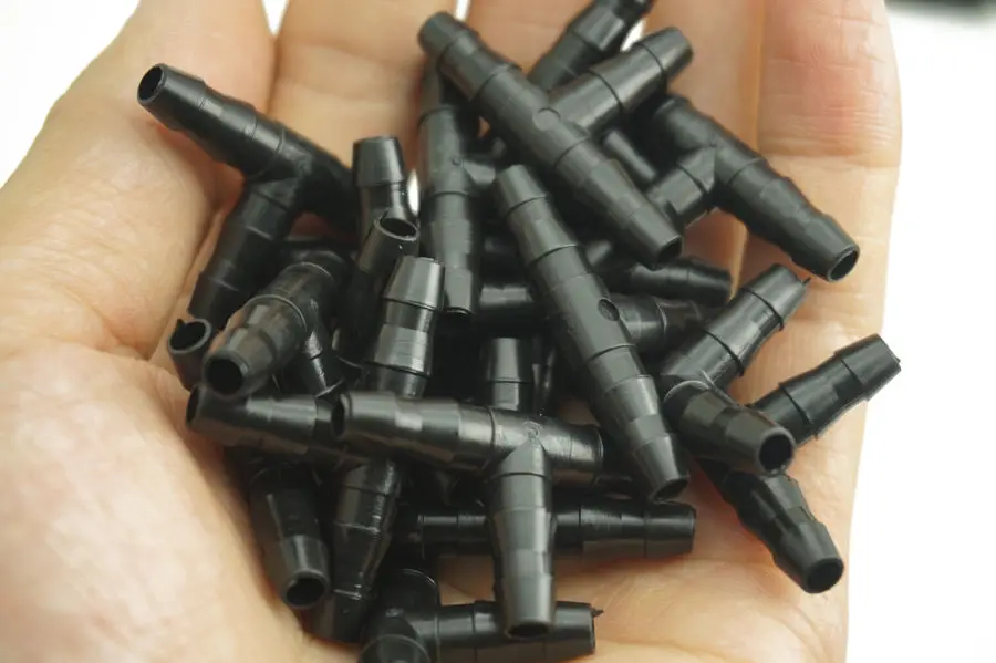 50 шт./лот микро система капельного орошения капельница тройник труба с