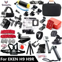 SnowHu для eken H9 H9R аксессуары 3-way Штатив Набор для моноподов для eken H9 Экшн-камера первоначально для eken H9 аксессуары GS57