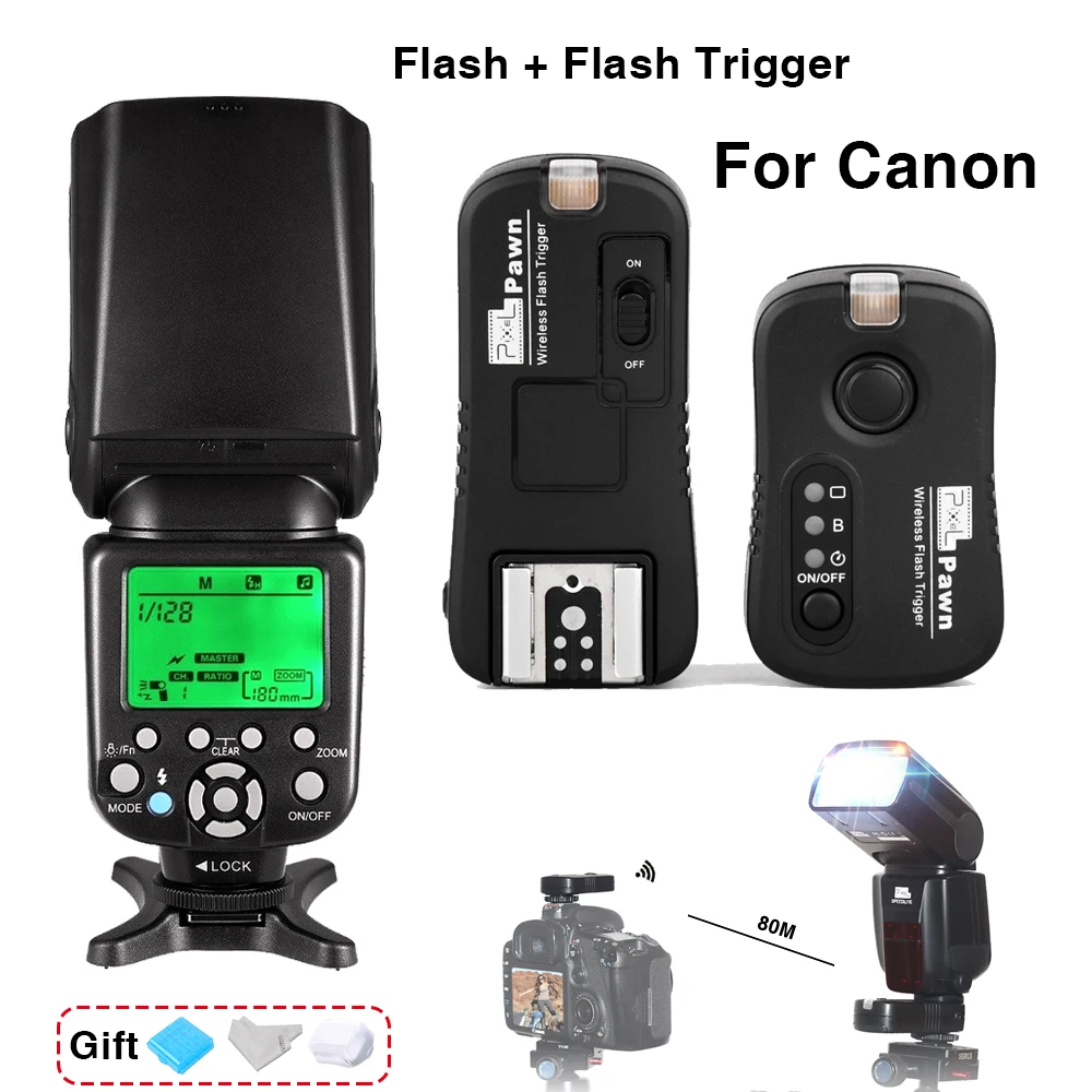 Triopo TR 586EX Беспроводная ttl вспышка Speedlite & Pixel TF 361 триггер для Canon EOS 5D Mark II 5D3 7D 6D 70D