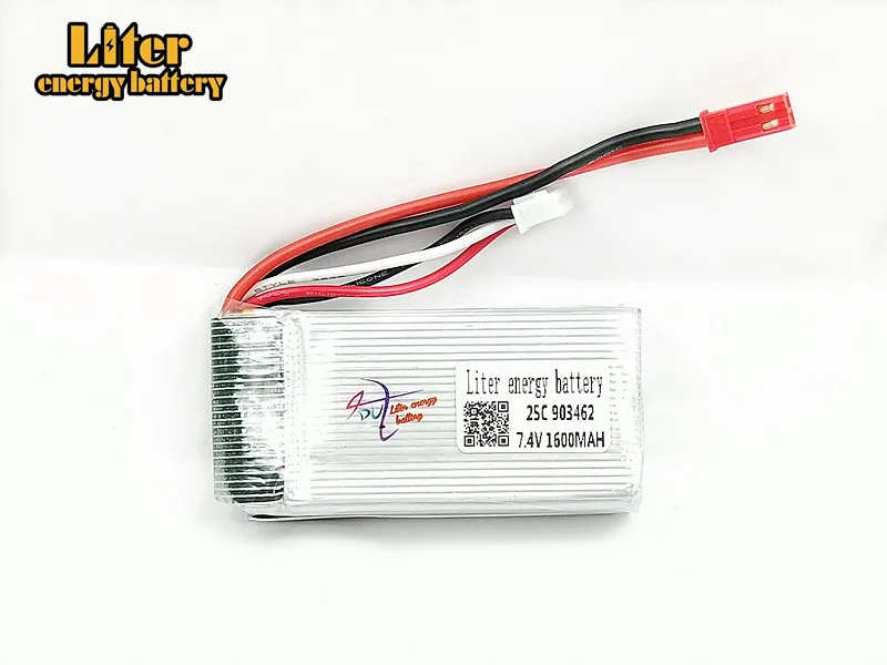 Высокое качество 7,4 В 1600 мАч Wltoys L959 L979 RC автомобиль запасные Запчасти Li-po Батарея L959-35 903462 25c
