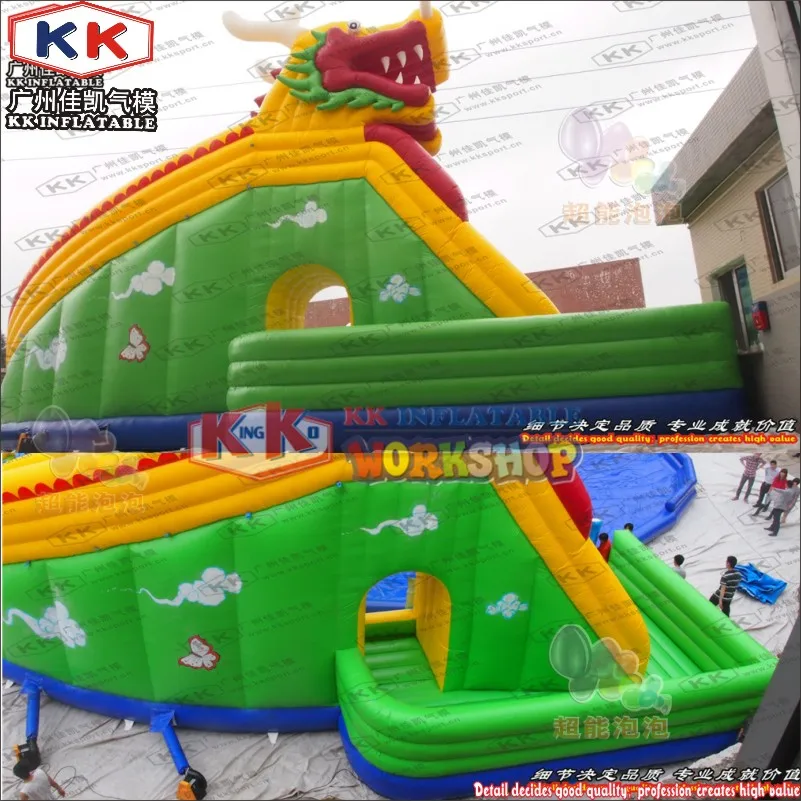 Dragon and shark Inflatable water park slide for sale, Adult inflatable water park pool equipment Dragon and shark Inflatable water park slide for sale, Adult inflatable water park pool equipment