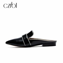 CZRBT/Новинка года; летние туфли на плоской подошве; тонкие туфли из лакированной кожи; удобные женские туфли с острым носком, украшенные окантовкой в английском стиле