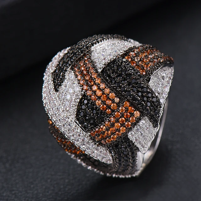 GODKI Monaco Design Luxury Statement Stackable Ring For