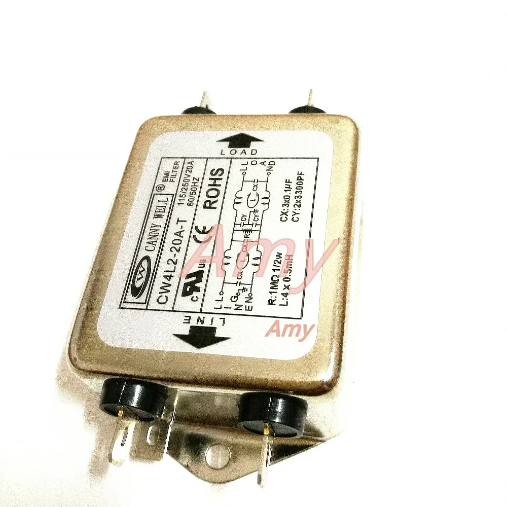 

Taiwan power EMI filter CW4L2 20A T single phase 220V AC