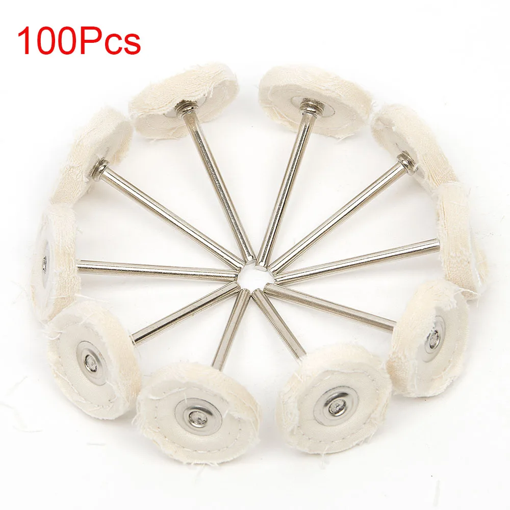 100Pcs Cloth Polishing Wheel Buffer pad Cotton for Buff Dremel