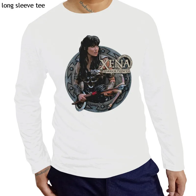 

Licensed Xena The Warrior Princess Lucy Lawless Adult Shirt top tees autumn spring tshirt cotton 100% cool men t-shirt homme